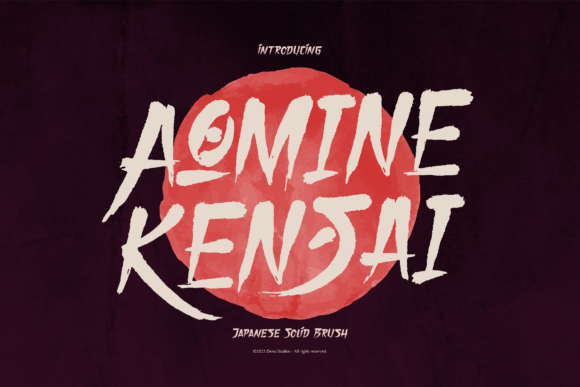 Aomine Kensai: The Japanese Brush Font Redefining Modern Design Projects