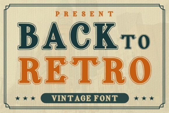 Back to Retro: A Bold Vintage Font for Timeless Design