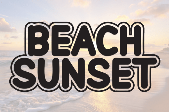 Beach Sunset: A Playful Display Font for Summer-Themed Design Projects