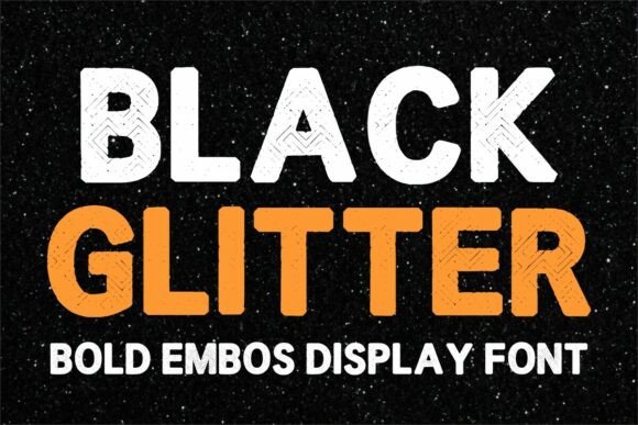 Black Glitter: Bold Typography for Creative Expression