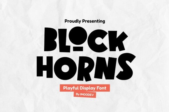 Block Horns: A Bold, Playful Font for Dynamic Design Projects