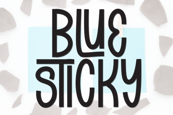 Blue Sticky: A Playful Display Font for Creative Projects