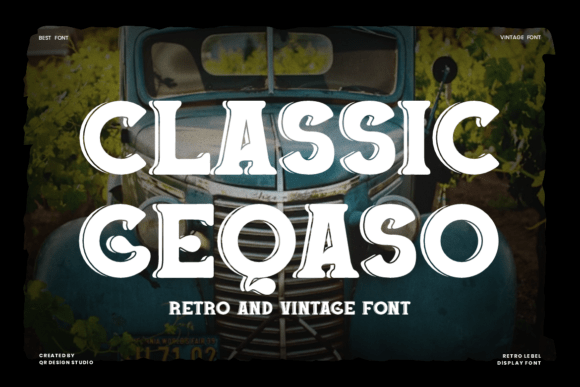 Classic Geqaso: A Bold Retro Font for Modern Design Projects