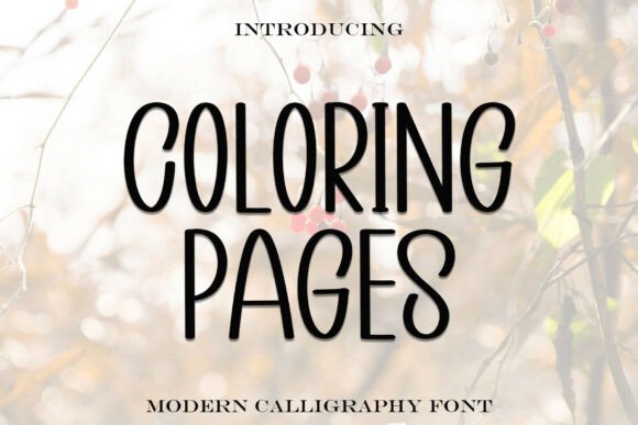 Coloring Pages: A Sweet Cursive Font for Elegant Designs