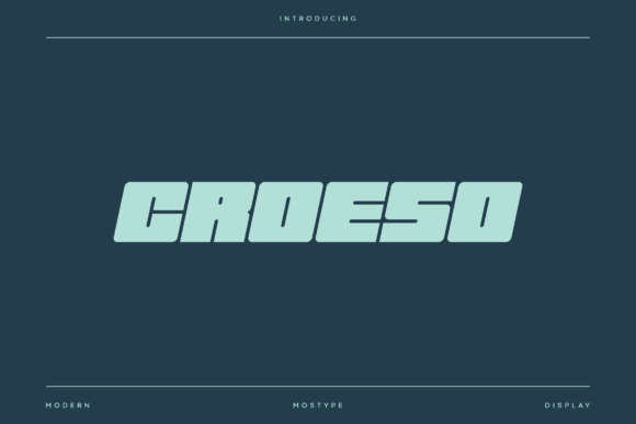 Croeso: A Modern Display Font for Bold Typography