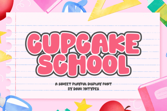 Cupcake School: A Playful Font for Creative Designs
