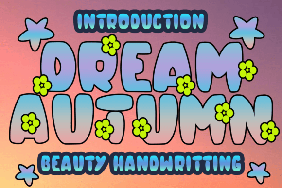Dream Autumn: A Retro-Inspired Font with Floral Flair