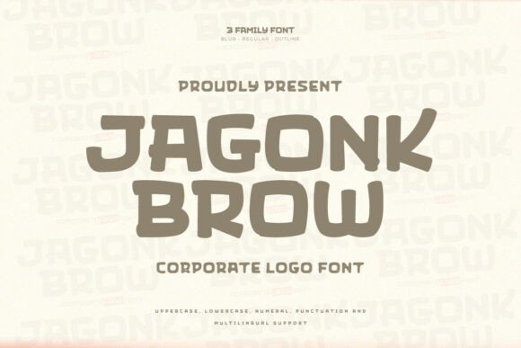 Jagonk Brow: The Bold Corporate Logo Font That Elevates Brand Identity