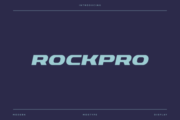 Rockpro: A Modern Display Font for Dynamic Sports Branding