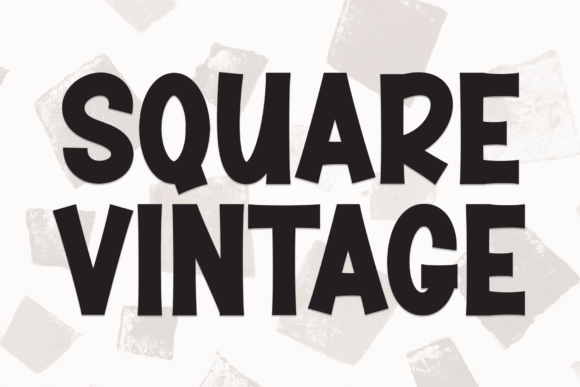 Square Vintage: A Playful Font for Creative Designs